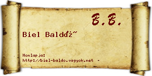 Biel Baldó névjegykártya